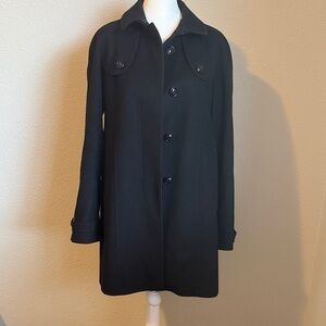 Burberry Women’s Black Cashmere and Wool Winter Coat